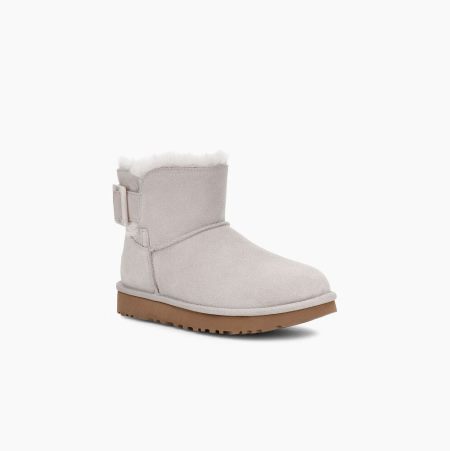 UGG Mini Bailey Fashion Buckle White Boots for Women (YROK53092)